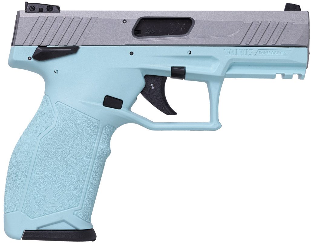 Taurus TX22 .22 LR 4.1″ 16 Rd Hard Cyan/Satin Nickel