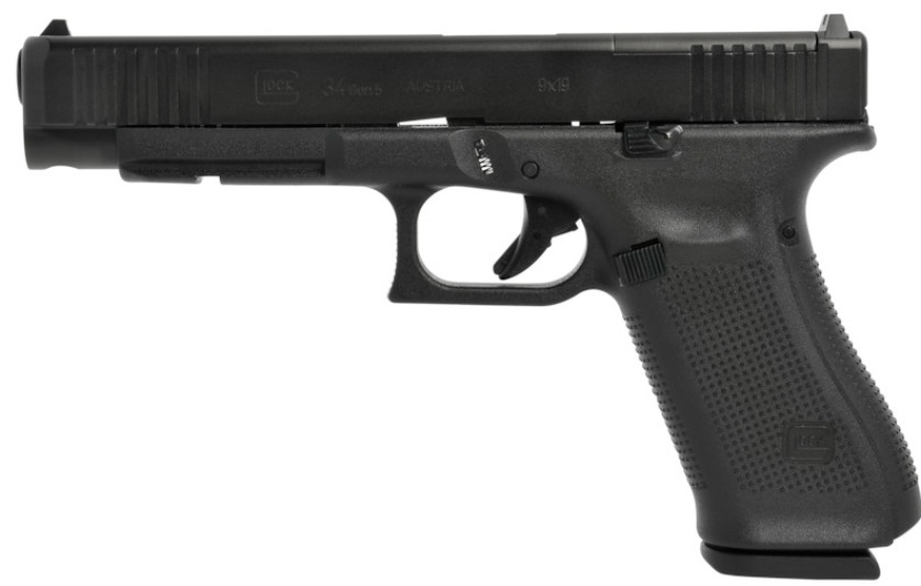 Glock G34 Gen 5 9MM 5.31″ 17 Rd Black MOS Front Serrations