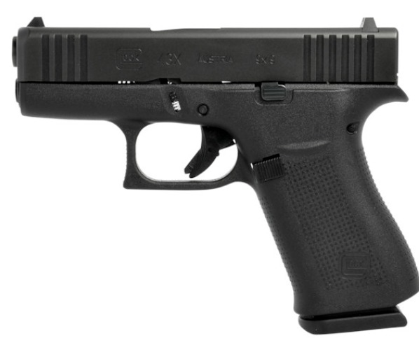 Glock G43X 9MM 3.41″ 10 Rd Black/Black Front Serrations US Made